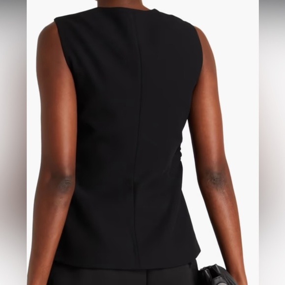 Derek Lam 10 Crosby | CHAMPAGNE Ruched Crepe Vest - Picture 5 of 5